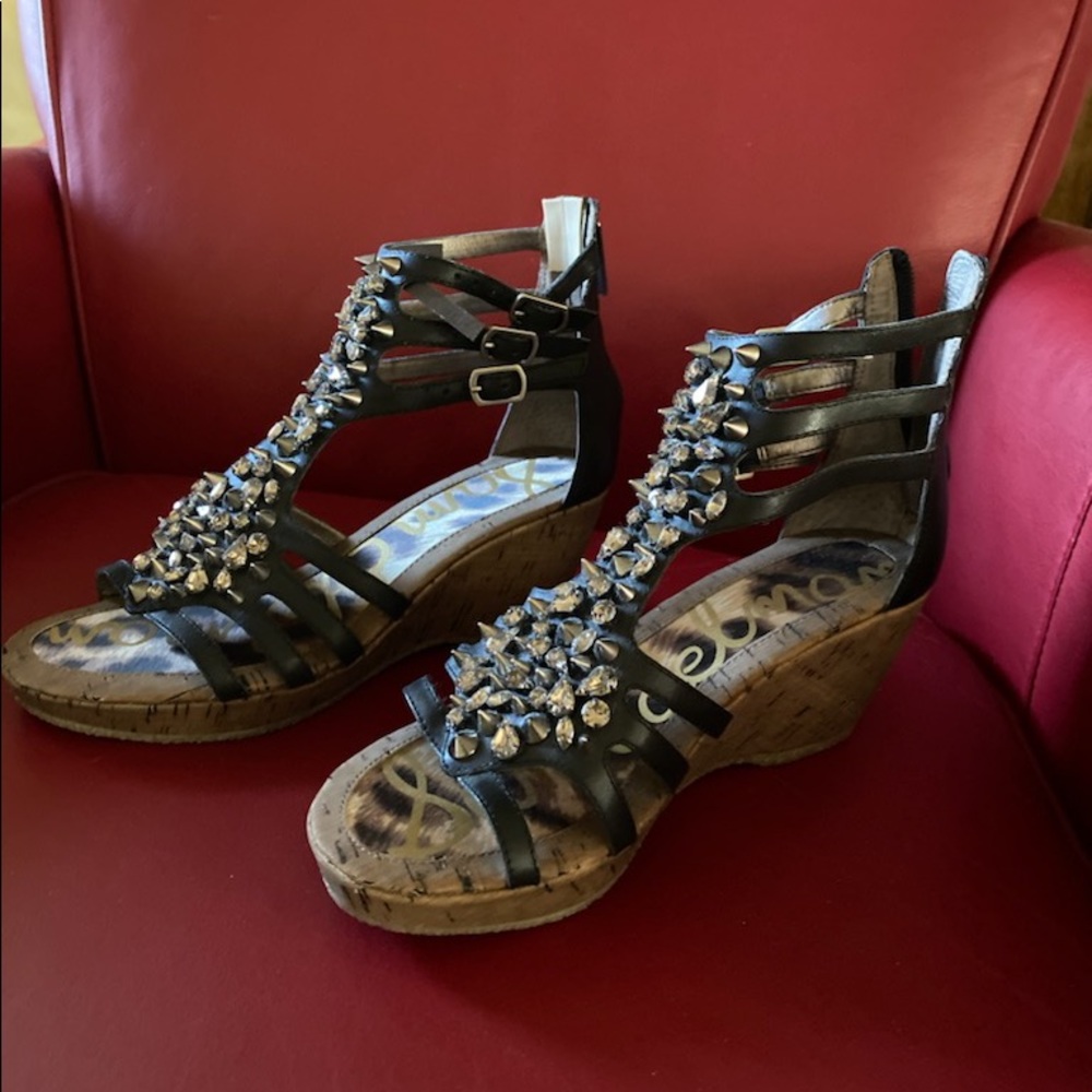Sam Edelman Black Gladiator Sandals